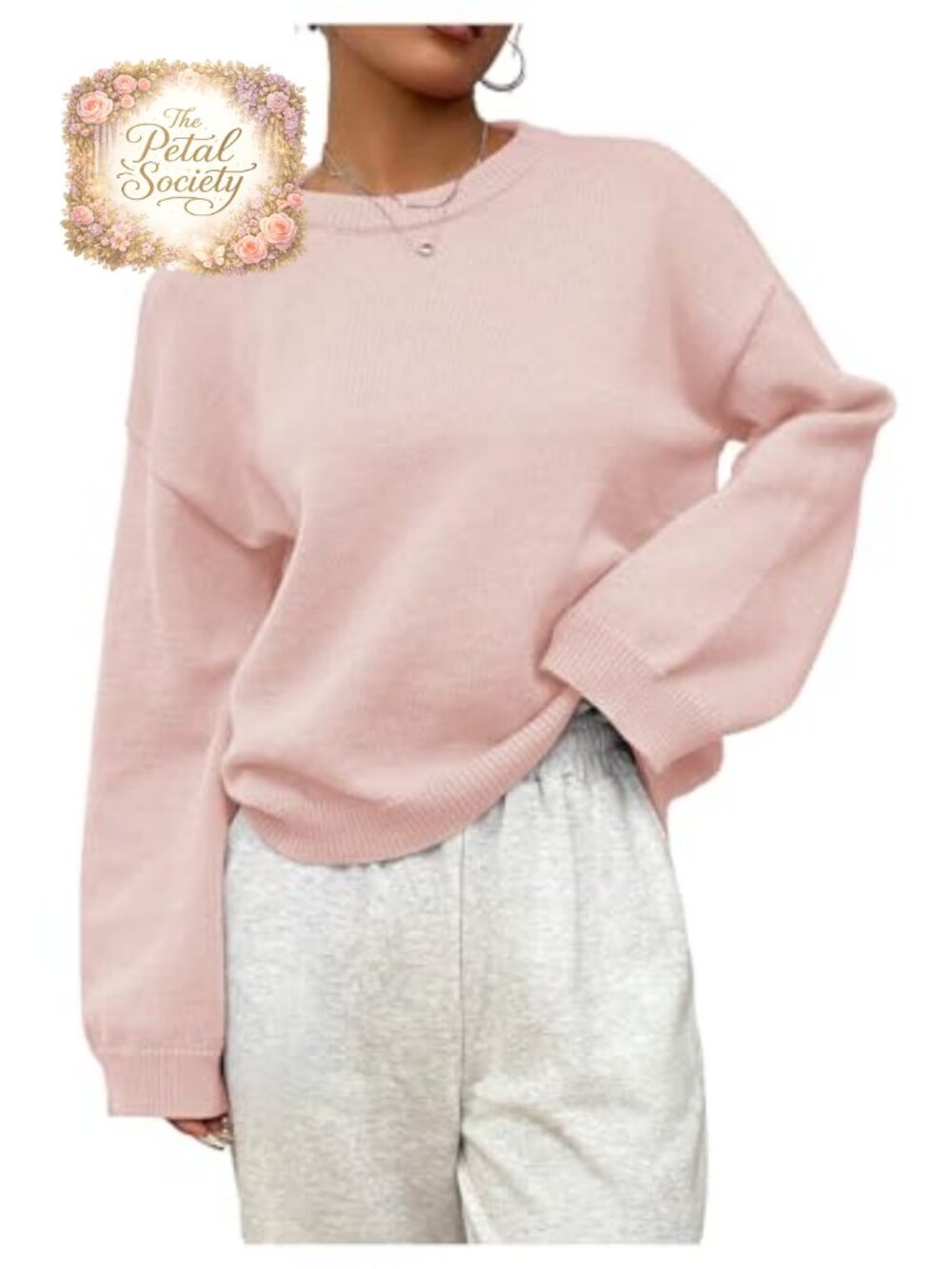 Women's Long Sleeve Crew Neck Knit Pullover Sweater Basic Winter Jumper